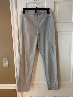 Slim-Sation by Multiples Pull On Ankle Pants Gray Size 6 Stretch